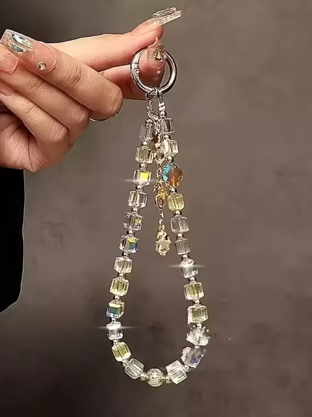 Crystal Beads Charm Luxury Bracelet Wrist Strap for Mobile Cell Phone New